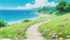 花海蓝途-桌面主题