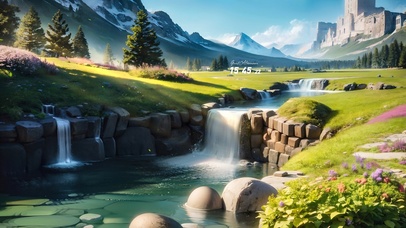 4K唯美治愈清新自然山间河流