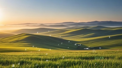 柔光下的大草原