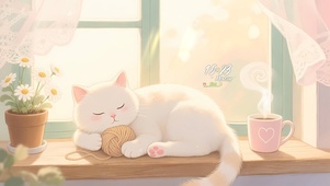窗台可爱猫咪