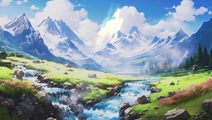 护眼山水清新壁纸