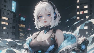 4k科技感女孩