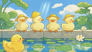 夏日清凉小黄鸭