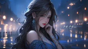 朦胧请冷感美女