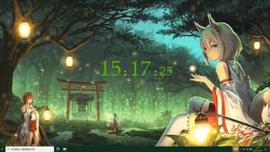 萤火之森唯美治愈狐族少女图