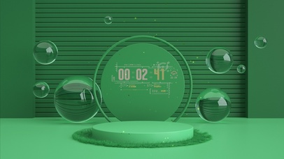 绿色水晶悬浮球