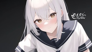 唯美清纯可爱白发女孩