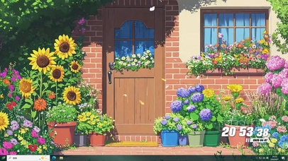 门前花草树木桌面主题