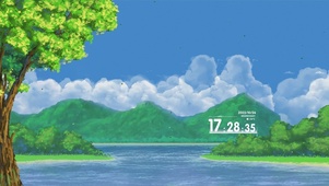 唯美治愈护眼绿景