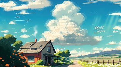 唯美4K白云小屋