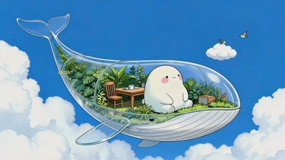 可爱团子云端遨游