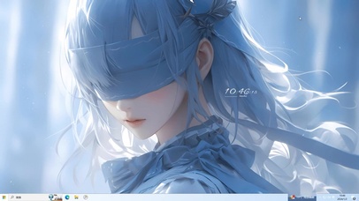 4K清纯古风蒙眼少女主题