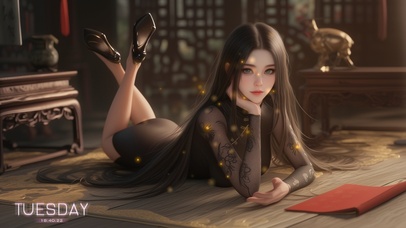 扇影摇红入夜凉