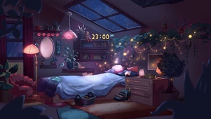 夜晚星空顶房间