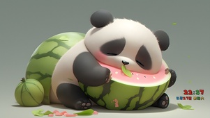 困困的熊猫