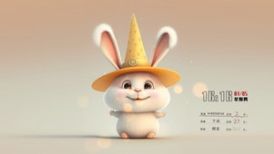 可爱魔法帽子兔兔