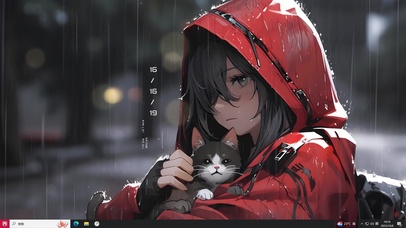 雨夜少女与猫	