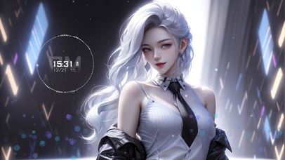 唯美银发气质美女