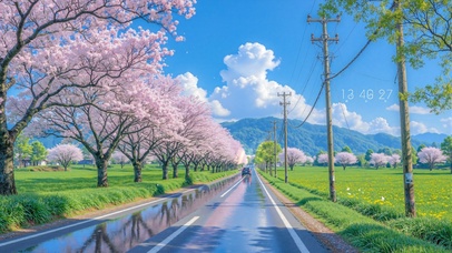 樱花铺就的旅程