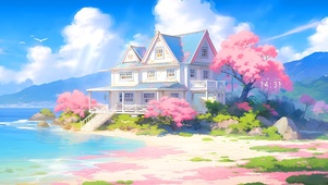 唯美海边小屋