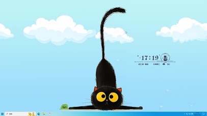 简约可爱小黑猫