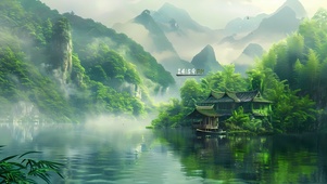 山谷悠悠溪水处