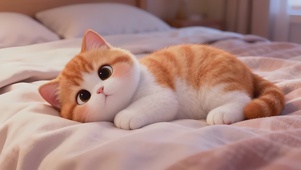 可爱呆萌小奶猫