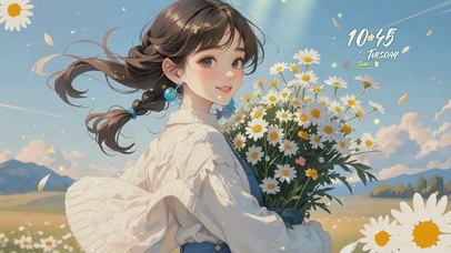 温柔治愈女孩桌面