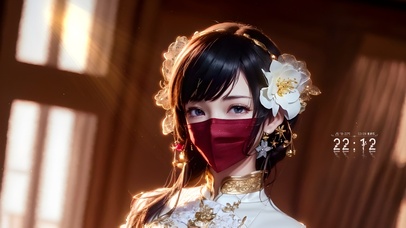清纯 遮面古风少女