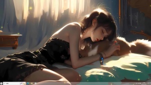 休息的美女