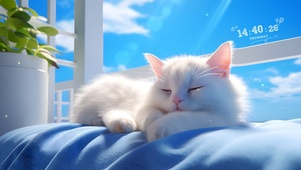 悠闲午睡猫咪