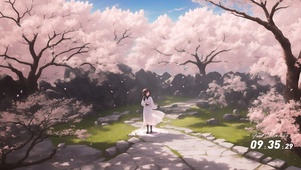 林中浪漫樱花