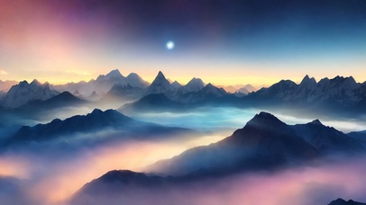 梦幻·群山雾海图