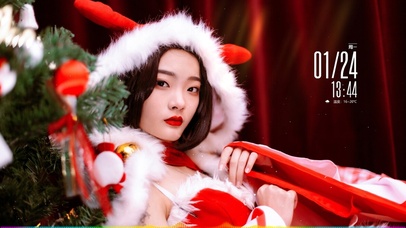 好看的圣诞装小姐姐