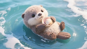 可爱小海獭