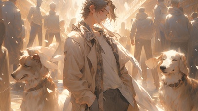 狗子与帅气男生