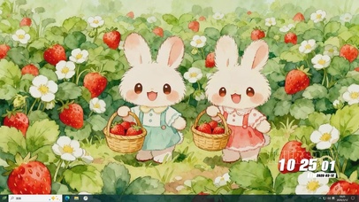 可爱萌宠兔子桌面主题