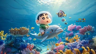 蜡笔小新海底探险