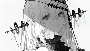 黑白红瞳少女-浊心斯卡蒂