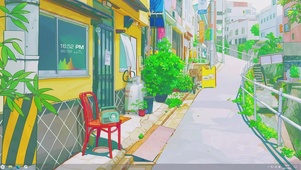 4K 唯美治愈日系城市街道主题