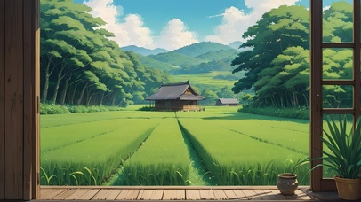 门外的乡下景色