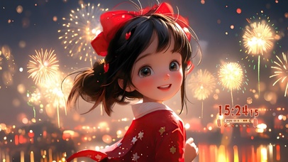 浪漫烟花新年萝莉