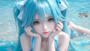 海边可爱初音