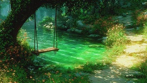 溪畔秋千