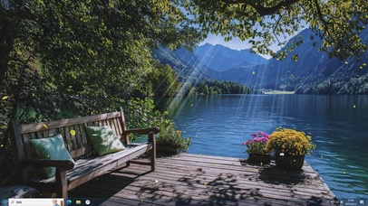 海边护眼AI壁纸-桌面主题