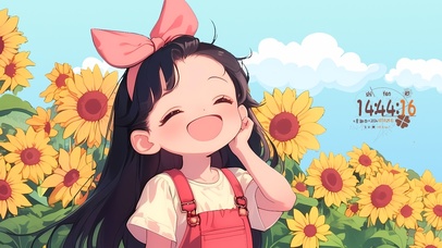 元气满满可爱女孩