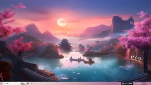中秋月圆赏花