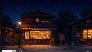 夜晚街角便利店