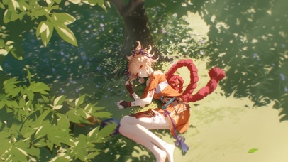 雪墨壁纸丨宵宫丨林憩萌影丨