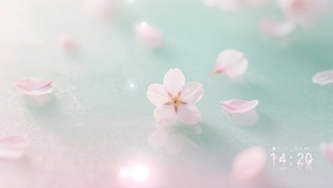 洇粉花影
